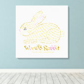 Toile de lapin Wor(l)d Imprimer (Insitu (Plancher de Bois))