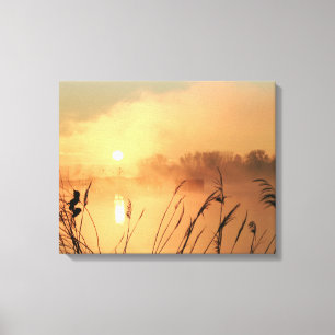 Toile de lever de soleil sur fond