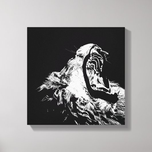 Toile de Lion Rocher Art mur (Recto)