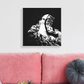 Toile de Lion Rocher Art mur (Insitu(Salon))