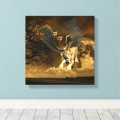 Toile de lionne ailée Imprimer (Insitu (Plancher de Bois))