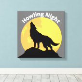Toile de loup Howling Imprimer l'art mural (Insitu (Plancher de Bois))
