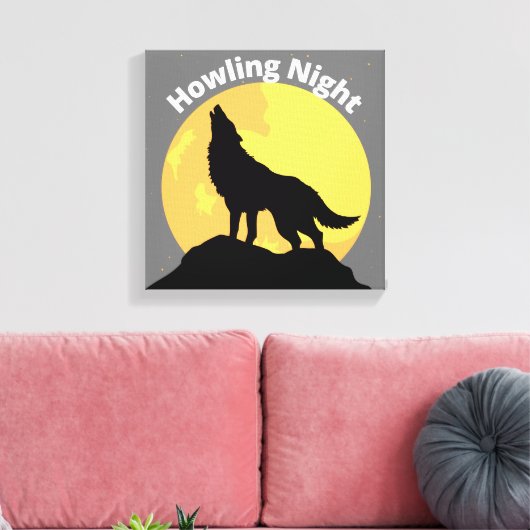 Toile de loup Howling Imprimer l'art mural (Insitu(Salon))