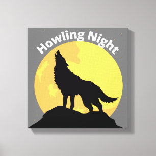 Toile de loup Howling Imprimer l'art mural