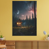 Toile de lune cosmique - Décor mural céleste (Insitu(Salon))