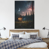 Toile de lune cosmique - Décor mural céleste (Insitu(Chambre))