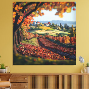 Toile de luxe encadrée de vignoble de Toscane en I