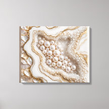 Toile de luxe grise et argentée Geode - Moderne G