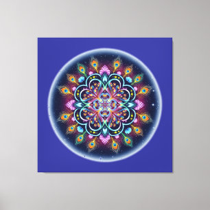 Toile de mandala cosmique sur toile murale