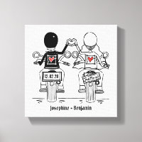 Toile de Mariage de motocyclette personnalisée Imp