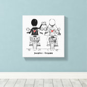 Toile de Mariage de motocyclette personnalisée Imp (Insitu (Plancher de Bois))