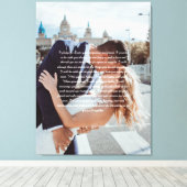 Toile de mariage imprimée en faux-canvas emballé (Insitu (Plancher de Bois))