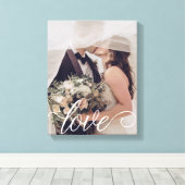 Toile de mariage Love Script (Insitu (Plancher de Bois))