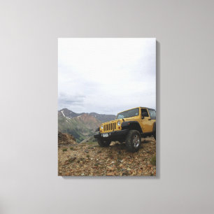 Toile de montagne Jeep jaune rubicon