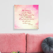 Toile de mots inspirés rose rouge vintage (Insitu(Salon))