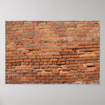 Toile de mur en briques rouges ou affiche