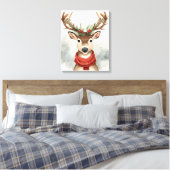 Toile de Noël avec des rennes mignons pour les fêt (Insitu(Chambre))
