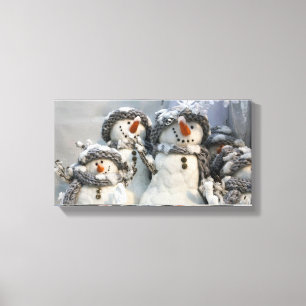 toile de Noël de bonhomme de neige