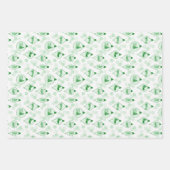 Toile de Noël en vert. Envelopper les feuilles de  (Devant)