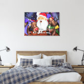Toile de Noël Impression Père Noël et Renne (Insitu(Chambre))