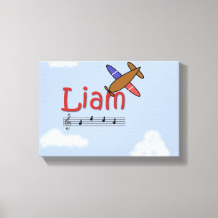 Toile de nom d'avion Liam