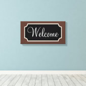 Toile de panneau de bienvenue marron (Insitu (Plancher de Bois))
