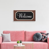 Toile de panneau de bienvenue marron (Insitu(Salon))