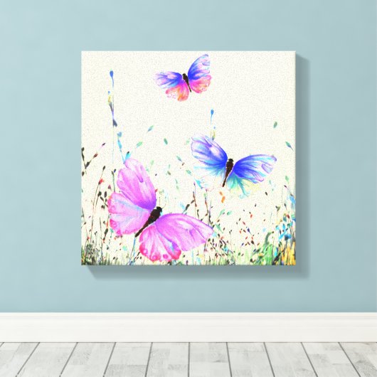 Toile de papillons de printemps (Insitu (Plancher de Bois))