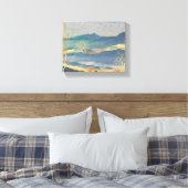 Toile de paysage bleu et or brillant Imprimer (Insitu(Chambre))