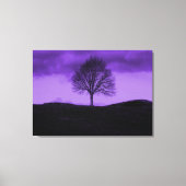 Toile de paysage violet d'une seule poupée d'arbre (Recto)