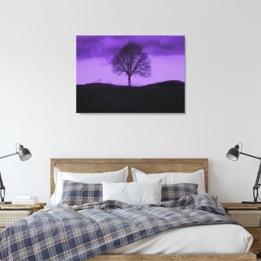 Toile de paysage violet d'une seule poupée d'arbre (Insitu(Chambre))