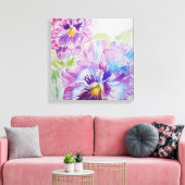 Toile de peinture à l'aquarelle violet Pansy (Insitu(Salon))