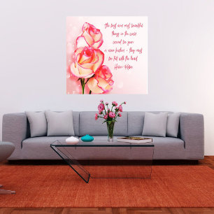 Toile de peinture enveloppée Roses roses Helen Kel