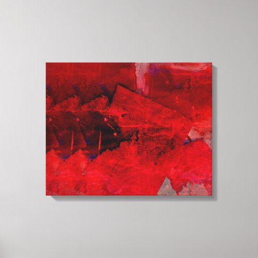 Toile de peinture rouge Abstraite moderne (Recto)