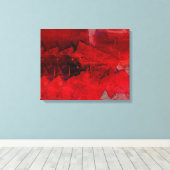 Toile de peinture rouge Abstraite moderne (Insitu (Plancher de Bois))