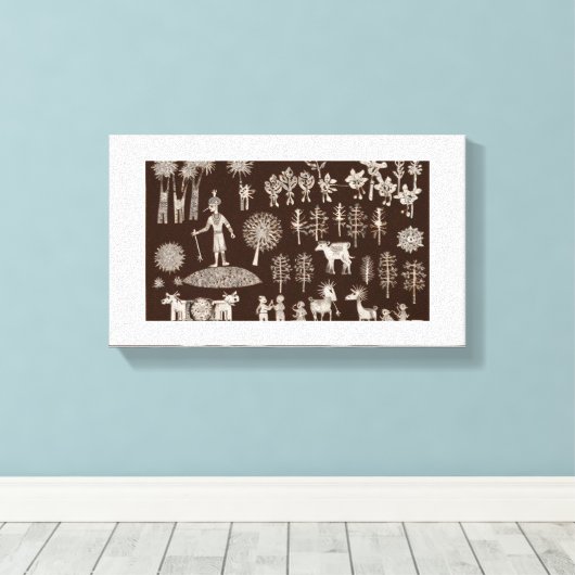 Toile de peinture Warli (Insitu (Plancher de Bois))