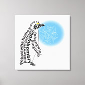 Toile de pingouins World Word Imprimer (Recto)