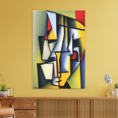 Toile de portrait Cubiste Abstraite (Insitu(Salon))