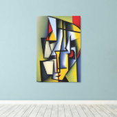 Toile de portrait Cubiste Abstraite (Insitu (Plancher de Bois))