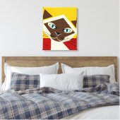 Toile de portrait de chat Siamese (Insitu(Chambre))