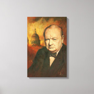 Toile de portrait Winston Churchill