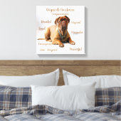 Toile de race de chien avec des traits de tempéram (Insitu(Chambre))