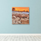 Toile de rivage océanique coucher de soleil (Insitu (Plancher de Bois))