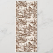 Toile de Romance Wedding Menu (Achterkant)