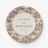 Toile de Romance Wedding Papieren Bordje (Voorkant)