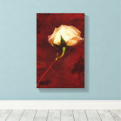Toile de rose blanche artistique (Insitu (Plancher de Bois))