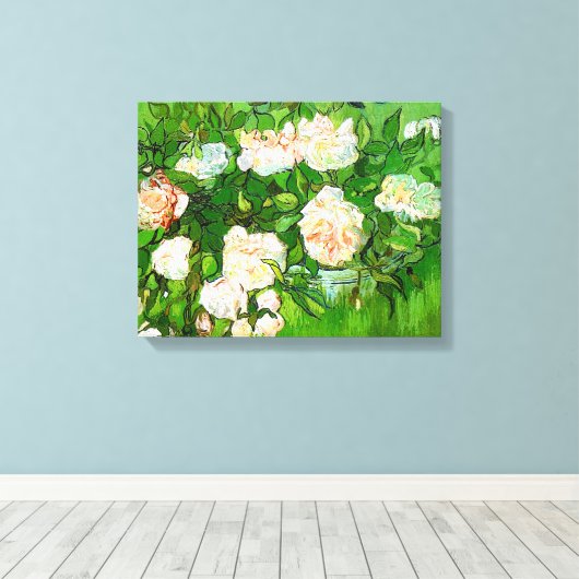 Toile de roses roses Van Gogh Imprimer (Insitu (Plancher de Bois))