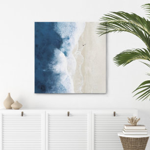 Toile de sable de plage aérienne côtière