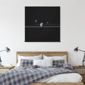 Toile de Saturne enrobée de lunes (Insitu(Chambre))