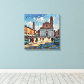 Toile de scène ensoleillée de la Piazza de Bologne (Insitu (Plancher de Bois))